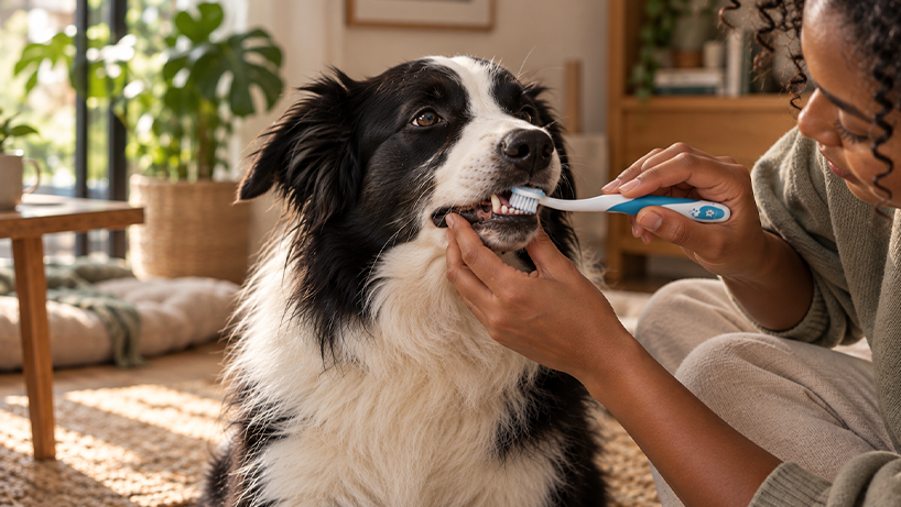 Caring Toothbrushing for a Border Collie (1)