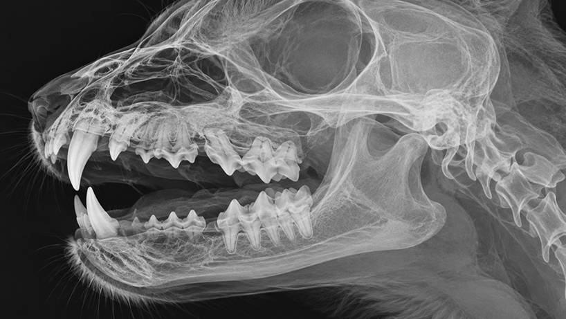 Lateral Feline Skull Dental X-Ray
